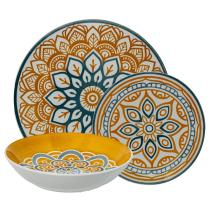 EXCLUSIVAS CAMACHO 07280 - VAJILLA DE 18PZS PORCELANA MANDALA AMAR