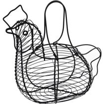 EXCLUSIVAS CAMACHO 82752 - HUEVERO METAL GALLINA NEGRO 25X18X30