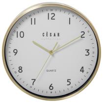 EXCLUSIVAS CAMACHO 86209 - RELOJ PARED ALUMINIO 30CM MARCO DORADO