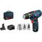 BOSCH 06019B690G - TALADRO CON PERCUSION GSB 12V-15  + 2 BATERIAS + CARGADOR